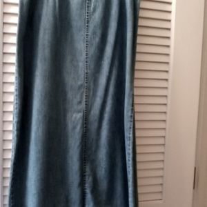 GAP long denim skirt with back slit